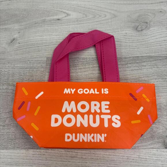 Dunkin Donuts Orange Donuts Mini Tote Bag - My Goal is More Donuts - Picture 11 of 16